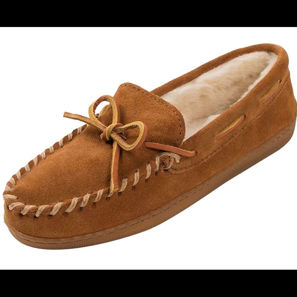 COPY - Minnetonka Men's Pile Lined Hardsole Slipper size 9 - Picture 1 of 10